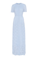 loveable gold lace maxi dress in sky blue Gold Lace Maxi Dress in Sky Blue