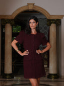 Stassie Mini Dress Burgundy
