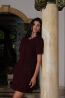Stassie Mini Dress Burgundy