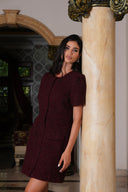 Stassie Mini Dress Burgundy