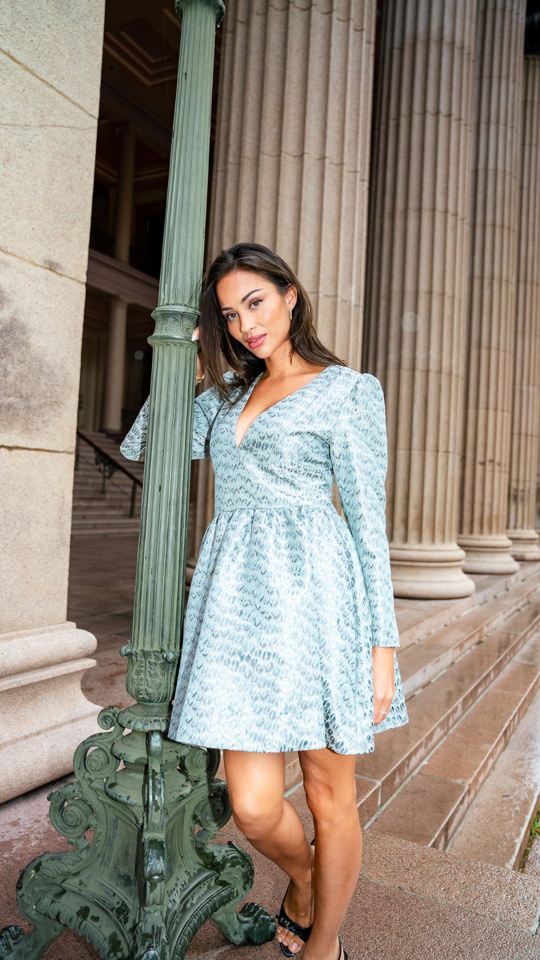 Eloise Mini Dress Turquoise