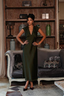 Zyla Midi Dress Khaki