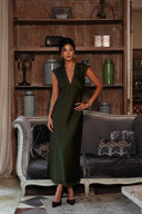 Zyla Midi Dress Khaki