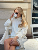 Megan Wool Mini Dress Cream