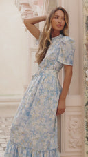 Sophie Puff Maxi Dress Wisteria Kiss