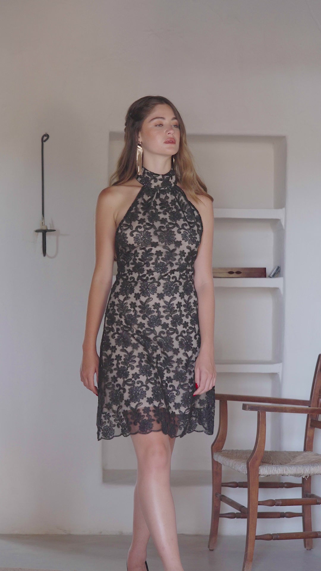 Lupita Mini Dress Black Lace