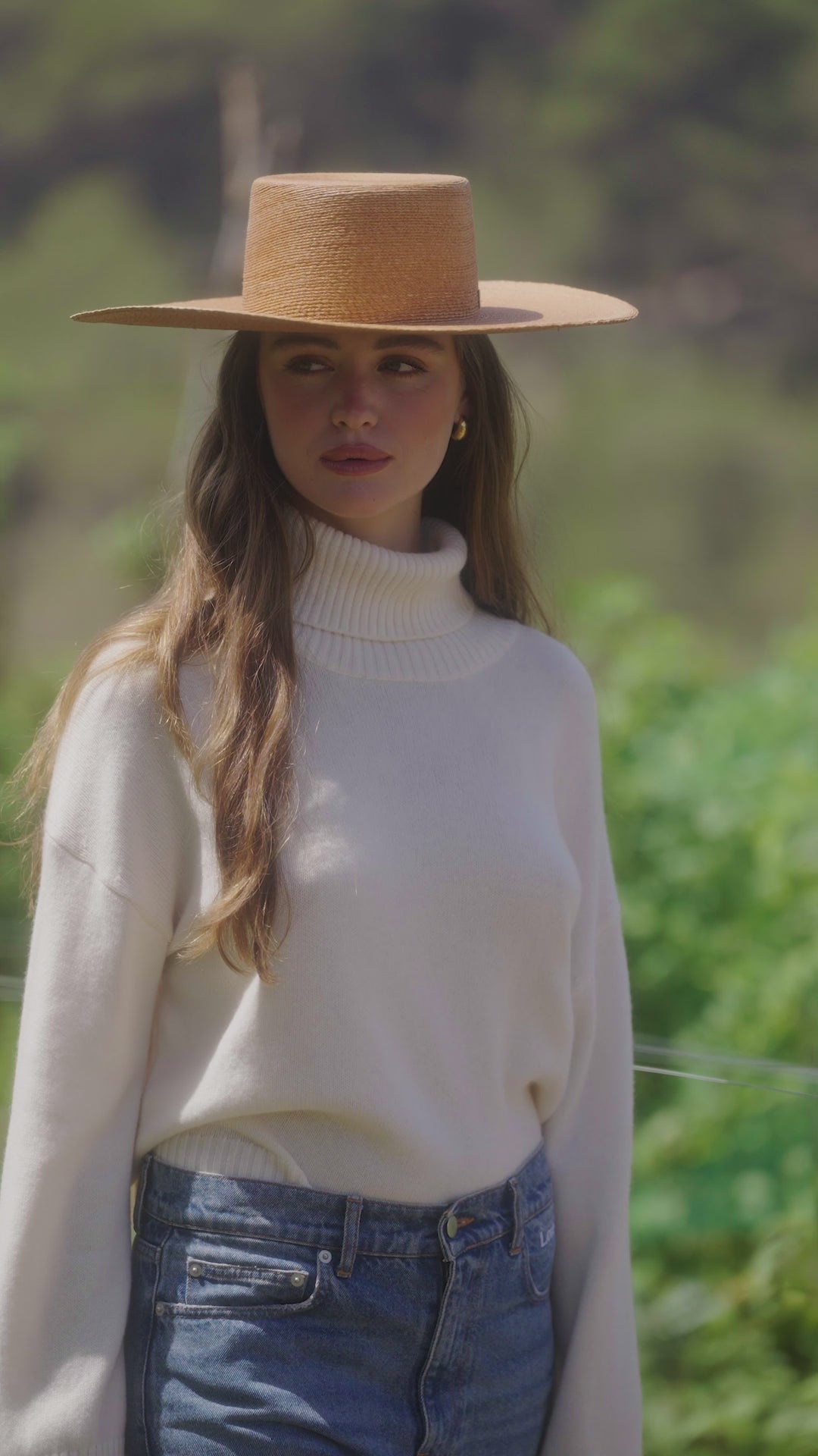 [GRAVER]★WHITE HOOD SMILE TURTLENECK w_sherwood_turtleneck_sweater_
