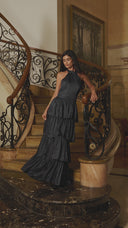 Angel Open Back Maxi Dress Navy