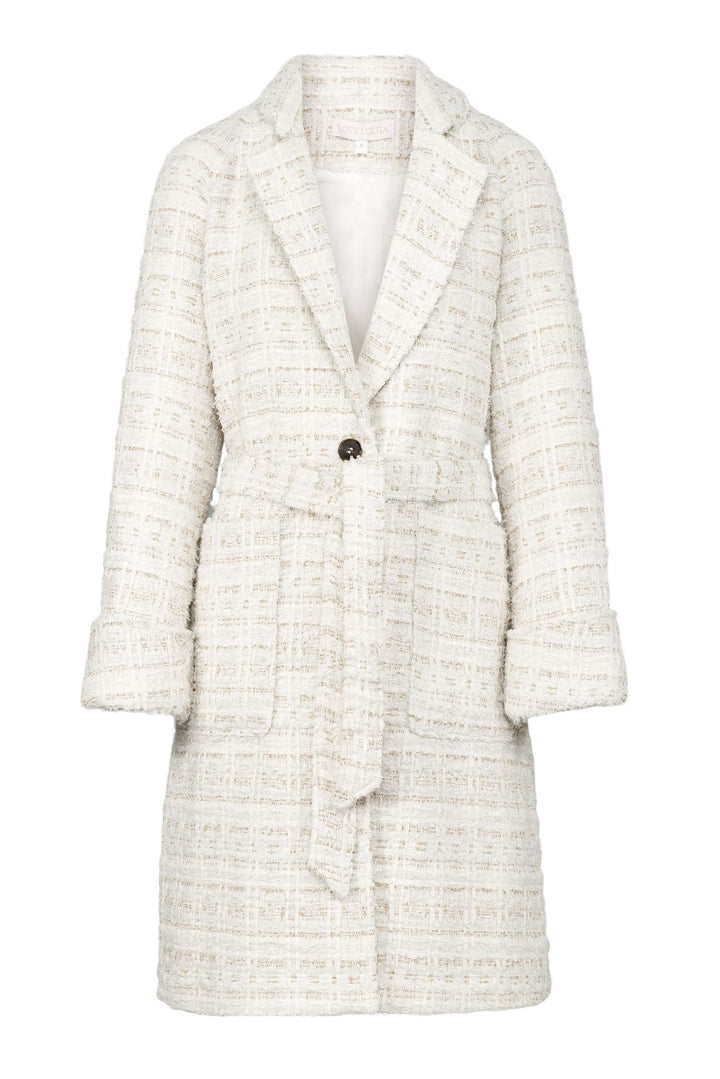 Marlow Coat White Boucle