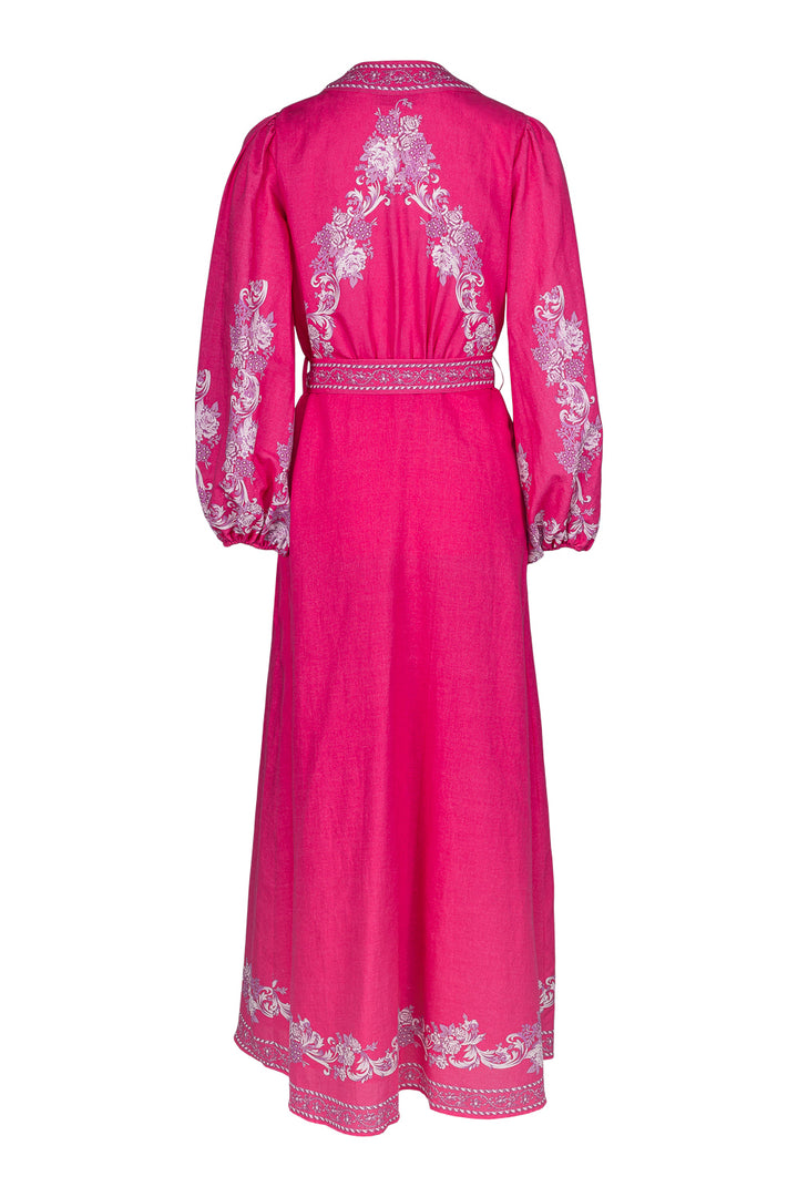 Simona Maxi Dress Pink Print